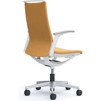 オカムラ モード オフィスチェア ハイバック 可動肘 ミックスクロス ホワイト/イエロー CA97BW FWM6 1脚（直送品）
