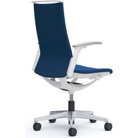 オカムラ モード オフィスチェア ハイバック 可動肘 インターロッククロス ホワイト/ダークブルー CA97BW FSG4 1脚（直送品）