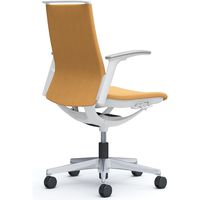 オカムラ モード オフィスチェア ミドルバック 可動肘 ミックスクロス ホワイト/イエロー CA95BW FWM6 1脚（直送品）