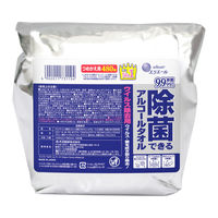 ウェットティッシュ除菌シート アルコール除菌ウイルス除去 大容量 詰替用 1箱（480枚入×6個） エリエール 大王製紙