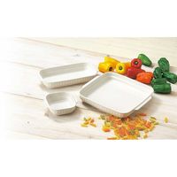 三陶 【萬古焼】ホワイト 長角グラタン 09179 1個（直送品）