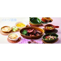 三陶 【萬古焼】レリーフ アメ 手付スープボウルS 17526 1個（直送品）