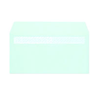透けない封筒テープ付　洋長3 シークレット99 グリーン　500枚 ムトウユニパック