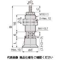 日本ピスコ 真空パッド VPMC15ー4RUー4J 1個（直送品）