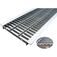 法山本店 ノンスリップ型U字溝用グレーチング（適用溝幅180mm）適用荷重：中型トラック HGUX-180-25（直送品）