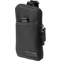 サンワダイレクト リュックベルト用スマホポーチ（ベルト取付・3通り設置可能・ブラック） 200-BAGOP1BK 1個（直送品）