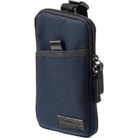 サンワダイレクト リュックベルト用スマホポーチ（ベルト取付・3通り設置可能・ネイビー） 200-BAGOP1NV 1個（直送品）