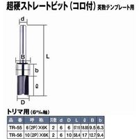 SルータービットTR-556（2P）×6K 061288 ライト精機（直送品）
