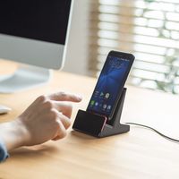 サンワダイレクト USB Type-c マグネット充電スタンド（microUSB対応・2A対応） 200-STN031 1個（直送品）