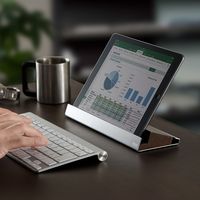 サンワダイレクト タブレット・スマートフォンスタンド(オーク&ステンレス素材) 200-STN020S 1個（直送品）