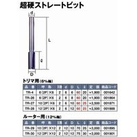 SルータービットTR-30超硬ストレート12×12 061260 ライト精機（直送品）
