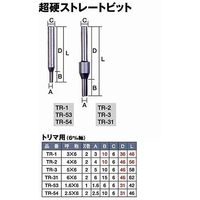 S ルータービットTR-2超硬ストレートビット4ミリ 061232 ライト精機（直送品）