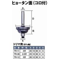 SルータービットTR-12ヒョータン面 3分 コロ付 061242 ライト精機（直送品）