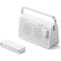 サンワダイレクト テレビスピーカー(ワイヤレス・テレビ用・手元スピーカー・充電式・最大30m・ホワイト) 400-SP083W 1個（直送品）