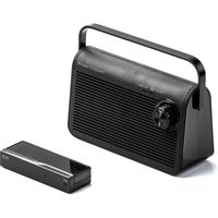 サンワダイレクト テレビスピーカー(ワイヤレス・テレビ用・手元スピーカー・充電式・最大30m・ブラック) 400-SP083BK 1個（直送品）