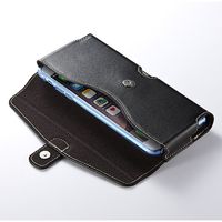 iPhone X ベルトケース(iPhone XS・XS Max・XR・本革・LLサイズ・ブラック) 200-PDA151BK 1個（直送品）