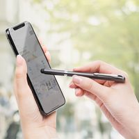 サンワダイレクト タッチペン（スタイラスペン・iPhone・iPad・タブレット・スライドキャップ・シリコン・クリップ付き） 1個（直送品）