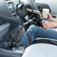 サンワダイレクト 車載タブレットアーム（ドリンクホルダー設置・iPad対応） 200-CAR043 1個（直送品）