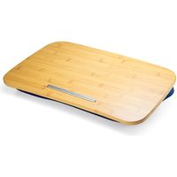 サンワダイレクト ひざ上テーブル（膝上テーブル・ノートパソコン・タブレット・15.6インチ・ラップトップテーブル・木目調・ビーズクッション） 1個（直送品）