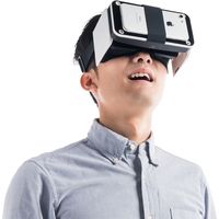 サンワダイレクト 3D VRゴーグル（iPhone、スマホ対応・折りたたみ・360度動画視聴・4インチ～6インチ対応・VR SHINECON） 1個（直送品）