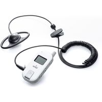 サンワダイレクト ワイヤレスガイド システム（ガイド用イヤホンマイク・最大255台接続・40チャンネル対応・防水/防塵・ディスプレイ搭載） 1個（直送品）