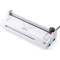 サンワダイレクト ラミネーター（裁断機付き・コーナーカッター・A4・はがき・名刺・2本ローラー・100ミクロン・150ミクロン） 1個（直送品）