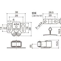 サヌキ ユニクロ ローラーキャッチ 大 小袋入 R380 1箱（60個入）（直送品）