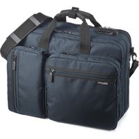 サンワダイレクト 3WAYビジネスバッグ（鍵・マチ拡張・出張対応1～2泊・ネイビー） 200-BAG048NV 1個（直送品）