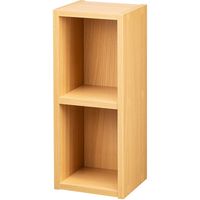 サンワダイレクト メディアラック（2段・木製・収納ラック・隙間収納・スリムラック・ライトブラウン） 200-FCD060LBR 1個（直送品）