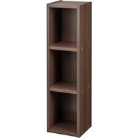 サンワダイレクト メディアラック（3段・木製・収納ラック・隙間収納・スリムラック・ブラウン） 200-FCD061BR 1個（直送品）