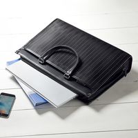 サンワダイレクト ストライプビジネスバッグ（2WAY仕様・手提げ・ショルダー・通勤対応） 200-BAG067 1個（直送品）