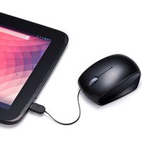 サンワダイレクト microUSBマウス（ケーブル巻取り・Android・Mac対応・スマホ・タブレット対応・USB変換アダプタ付き） 1個（直送品）