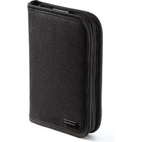 サンワダイレクト パスポートケース(航空券サイズ・財布・11ポケット・Mサイズ・ブラック) 200-BAGIN003BK 1個（直送品）