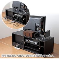 サンワダイレクト ケーブル・タップ収納ボックス（木目・リモコン設置） 200-CB001M 1個（直送品）