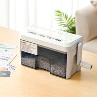 サンワダイレクト 手動シュレッダー(CD/DVD・クレジットカード対応・家庭用・マイクロカット・2枚細断) 400-PSD010 1台（直送品）