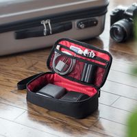 サンワダイレクト 旅行用収納ポーチ（充電器・ケーブル・ACアダプター・モバイルバッテリー・ブラック） 200-BAGIN006BK 1個（直送品）