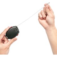 サンワダイレクト カバン盗難防止ワイヤーロック（巻き取り式・ダイヤル錠） 200-SL042BK 1個（直送品）