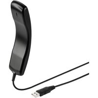 サンワダイレクト USBハンドセット(USB受話器・音量調節可能・Skypeフォン) 400-HS044 1個（直送品）