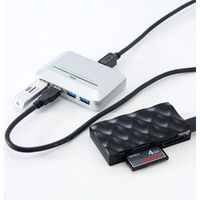 サンワダイレクト USB3.0ハブ（4ポート・セルフパワー＆バスパワー・シルバー） 400-HUB020SV 1個（直送品）