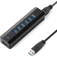 USBハブ　USB3.2Gen1　USB3.2Gen1×7　USBポート　400-HUB070BK　サンワサプライ　1個（直送品）
