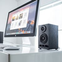 サンワダイレクト ブックシェルフスピーカー(低音高音調整可能・ステレオ・高音質) 400-SP068 1個（直送品）