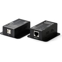 サンワダイレクト USBエクステンダー（USB延長・最大50m・USB2.0・USB2ポート・LANケーブル使用・テザー撮影） 1個（直送品）