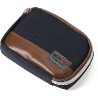 サンワダイレクト スマートキーケース（鍵・スマートキー2個収納・カード収納・小銭入れ・外側ポケット付き・キーリング付属・カラビナフック対応・ネイビー）（直送品）