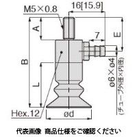 日本ピスコ 真空パッド VPHE20LBSー6B 1セット(3個)（直送品）