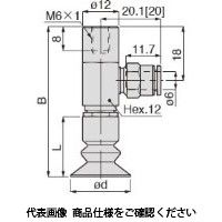 日本ピスコ 真空パッド VPB20LBNー6J 1セット(3個)（直送品）