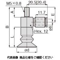 日本ピスコ 真空パッド VPHE20LBHNー6J 1セット(3個)（直送品）