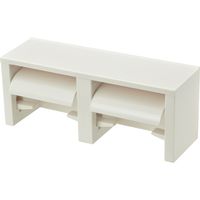 カクダイ ガオナ 2連トイレットペーパーホルダー 棚付き (ワンタッチ 樹脂製) GA-NC006 1個