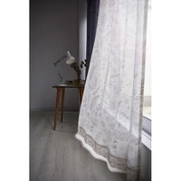 スミノエ SAANA JA OLLI（サーナヤオッリ） レースカーテン J1023 ブロッサムボイル 幅1000×長さ1330mm アイボリー 1枚（直送品）