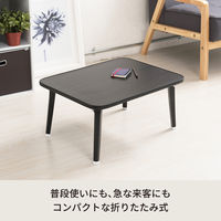 永井興産 ハウステーブル 幅600×奥行450×高さ295mm ブラック NK-60BK-5 1セット（5台入）（直送品）