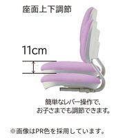 【軒先渡し】コイズミ　Just Fit Chair（ジャストフィットチェア ファブリック） 学習チェア パープル CDY-372PR 1脚（直送品）